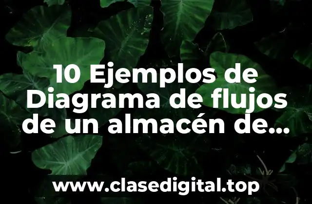 10 Ejemplos de Diagrama de flujos de un almacén de compras