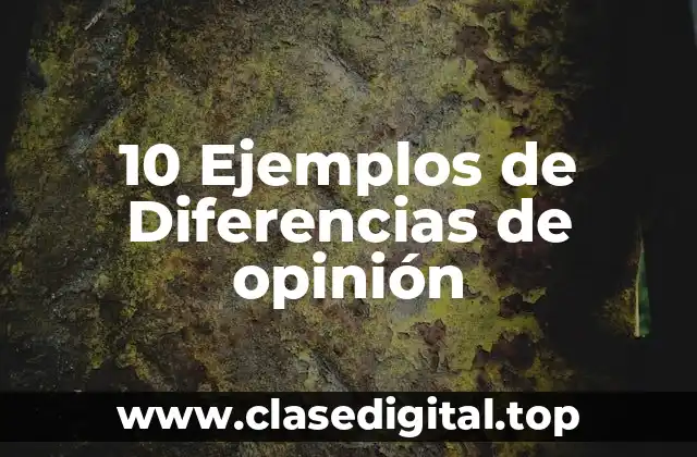 10 Ejemplos de Diferencias de opinión
