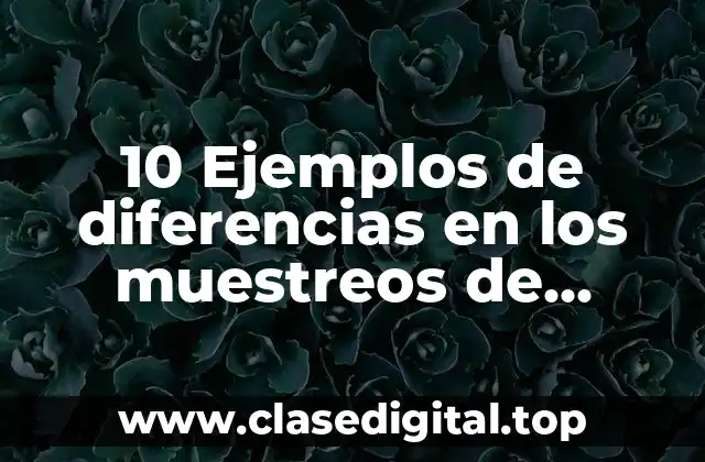 10 Ejemplos de diferencias en los muestreos de inventarios