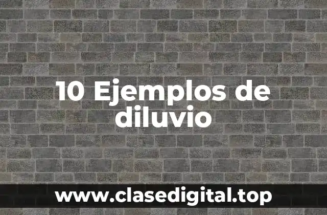 10 Ejemplos de diluvio