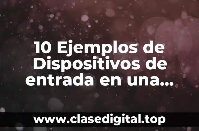 10 Ejemplos de Dispositivos de entrada en una computadora