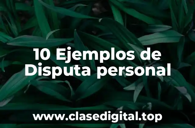 10 Ejemplos de Disputa personal