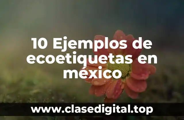 10 Ejemplos de ecoetiquetas en méxico