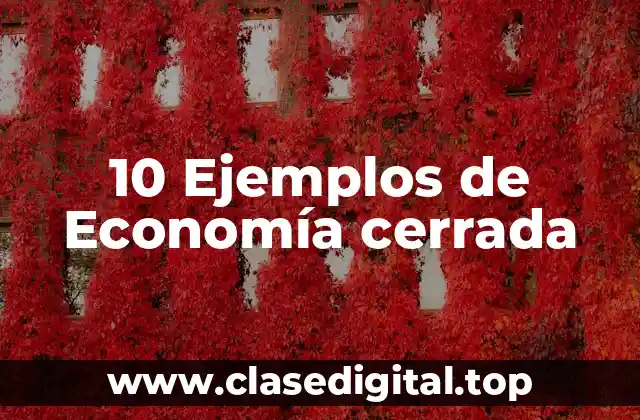 10 Ejemplos de Economía cerrada