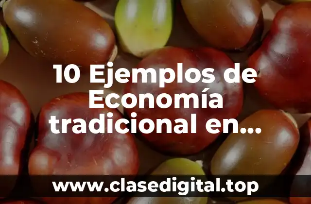 Ejemplos de economía tradicional en México
