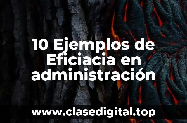 10 Ejemplos de Eficiacia en administración