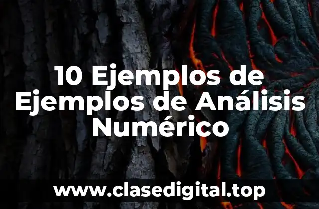 Ejemplos de Análisis Numérico