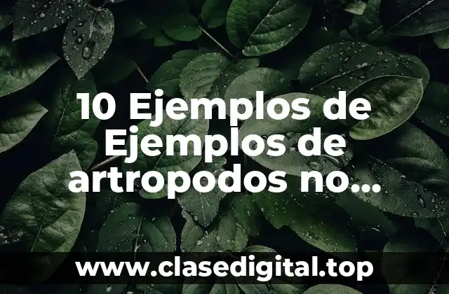 10 Ejemplos de Ejemplos de artropodos no insectos
