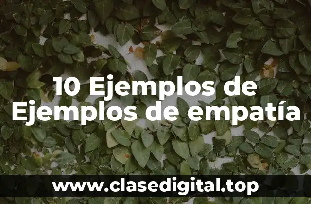 10 Ejemplos de Ejemplos de empatía