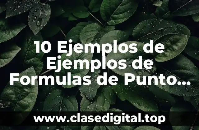10 Ejemplos de Ejemplos de Formulas de Punto de Equilibrio
