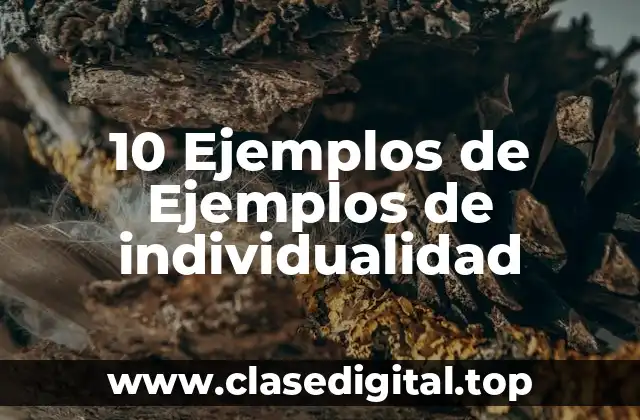 10 Ejemplos de Ejemplos de individualidad