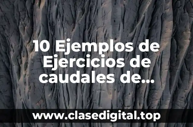 10 Ejemplos de Ejercicios de caudales de aspiración e impulso