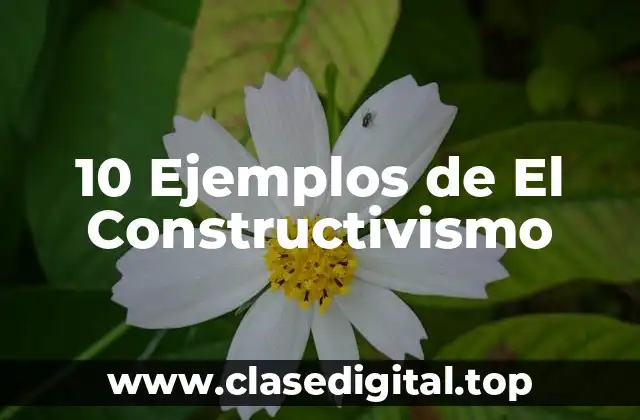 10 Ejemplos de El Constructivismo