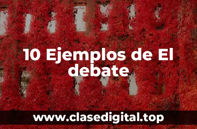 10 Ejemplos de El debate
