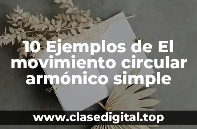 10 Ejemplos de El movimiento circular armónico simple