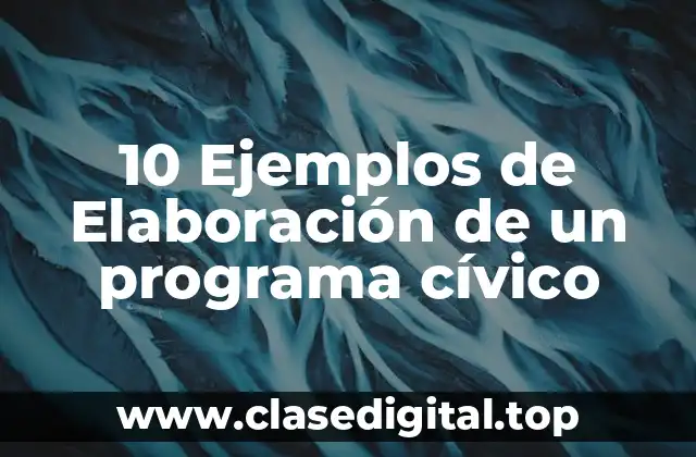 10 Ejemplos de Elaboración de un programa cívico