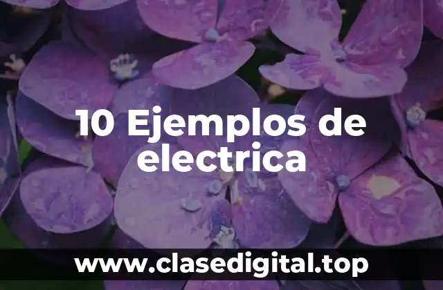 10 Ejemplos de electrica