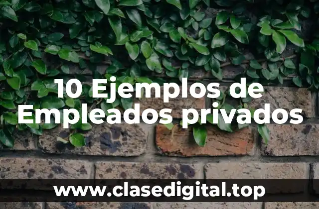 10 Ejemplos de Empleados privados