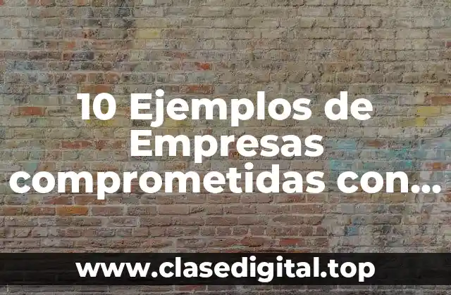 10 Ejemplos de Empresas comprometidas con el medio ambiente