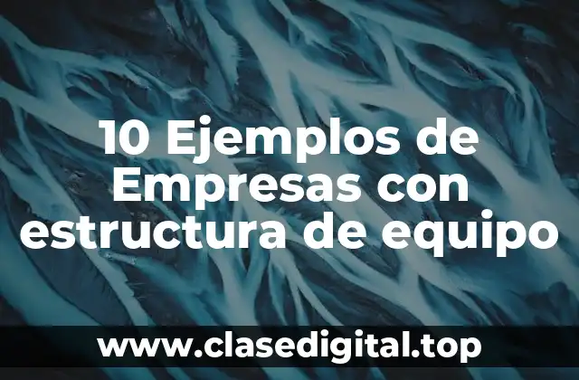 10 Ejemplos de Empresas con estructura de equipo