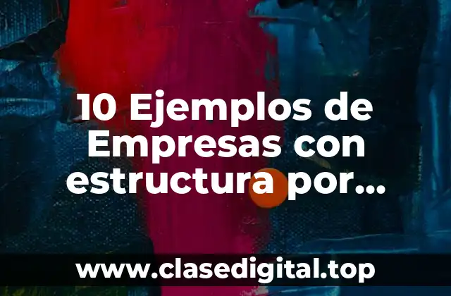 10 Ejemplos de Empresas con estructura por producto