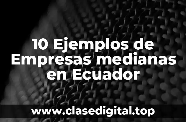 10 Ejemplos de Empresas medianas en Ecuador