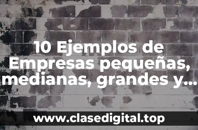 10 Ejemplos de Empresas pequeñas, medianas, grandes y nacidas