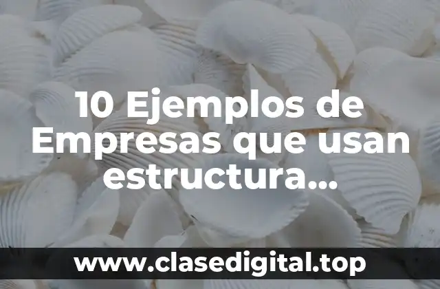 10 Ejemplos de Empresas que usan estructura organizacional horizontal