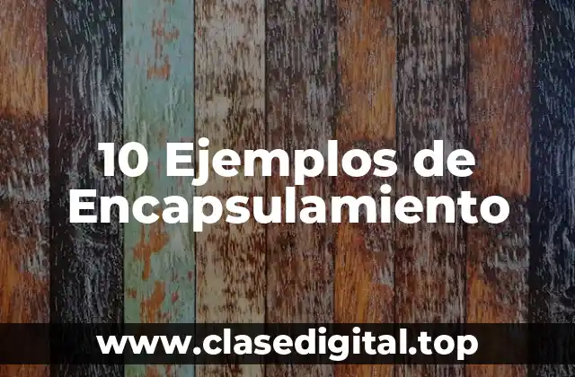 10 Ejemplos de Encapsulamiento