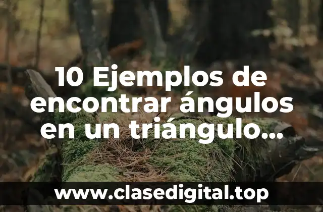 10 Ejemplos de encontrar ángulos en un triángulo utilizando ecuación lineal