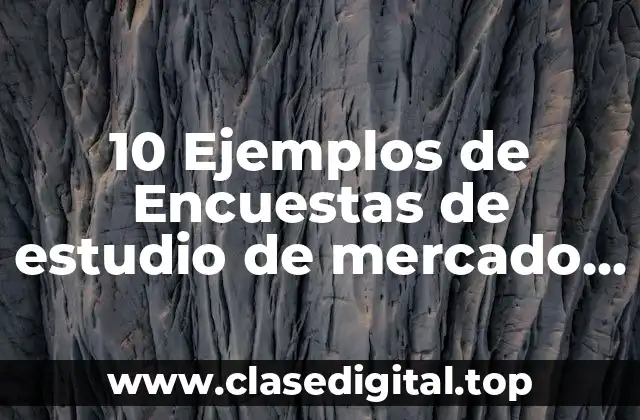Ejemplos de encuestas de estudio de mercado online
