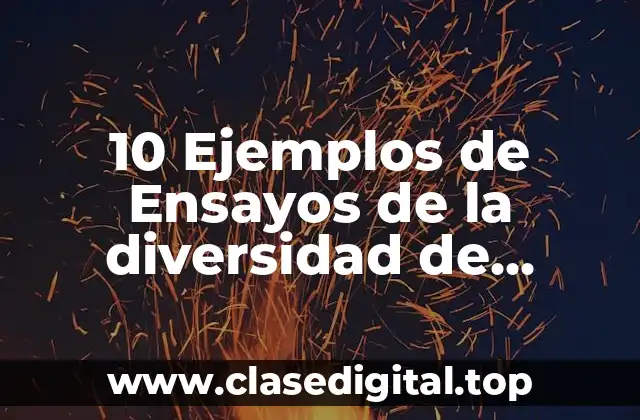 10 Ejemplos de Ensayos de la diversidad de género