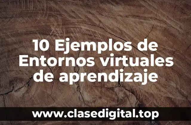 10 Ejemplos de Entornos virtuales de aprendizaje