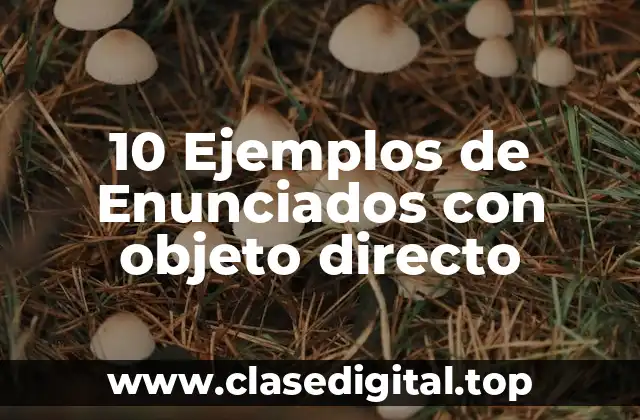 Ejemplos de enunciados con objeto directo