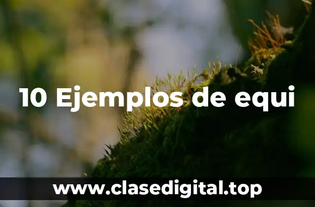 10 Ejemplos de equi