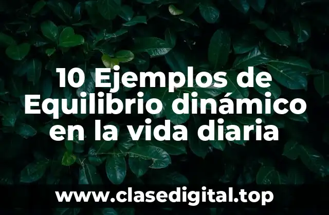 10 Ejemplos de Equilibrio dinámico en la vida diaria