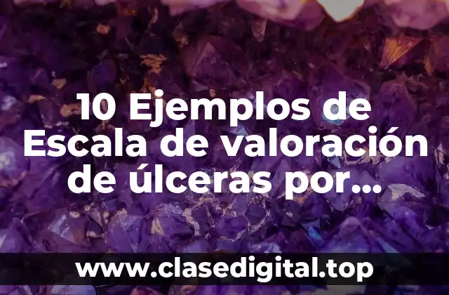 10 Ejemplos de Escala de valoración de úlceras por presión