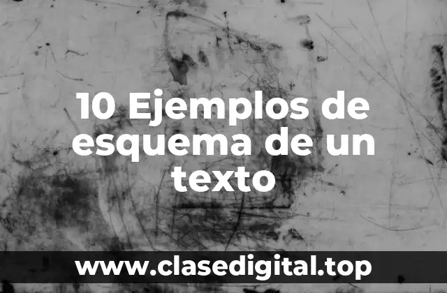 10 Ejemplos de esquema de un texto