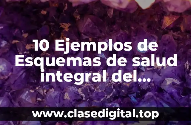 10 Ejemplos de Esquemas de salud integral del adolescente