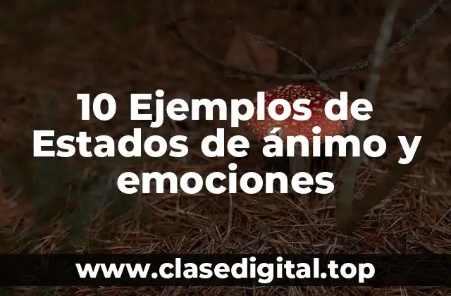10 Ejemplos de Estados de ánimo y emociones