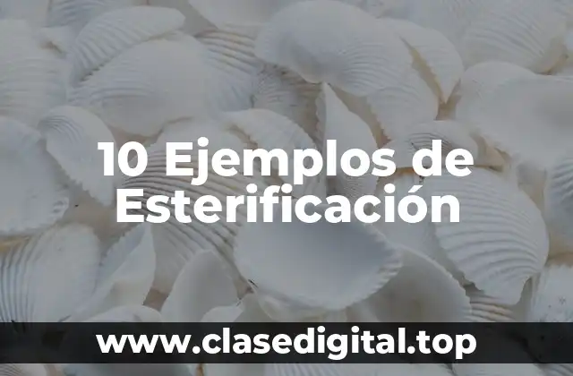 Ejemplos de Esterificación