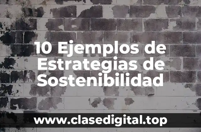 10 Ejemplos de Estrategias de Sostenibilidad