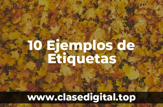 10 Ejemplos de Etiquetas