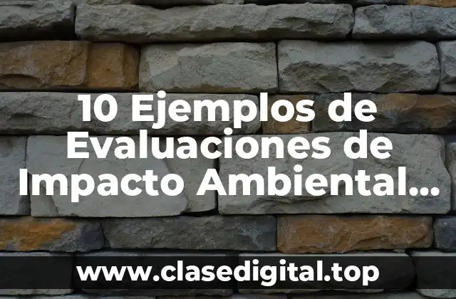 10 Ejemplos de Evaluaciones de Impacto Ambiental Sustentable de una Empresa