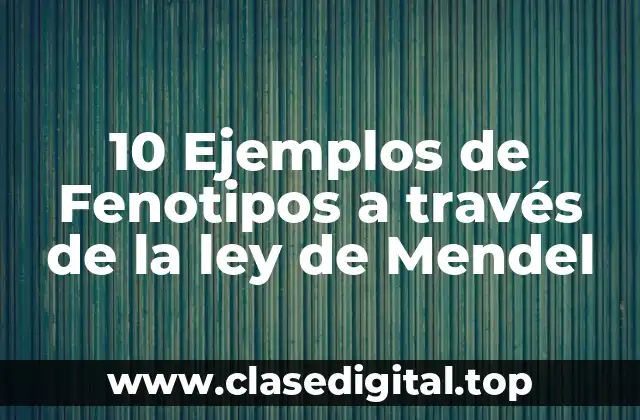10 Ejemplos de Fenotipos a través de la ley de Mendel
