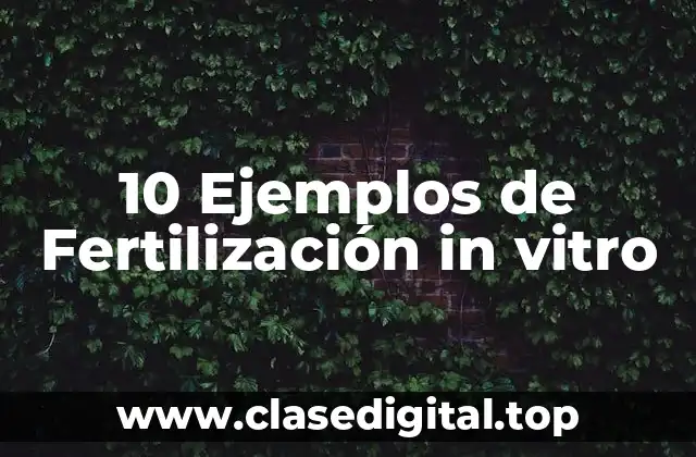 10 Ejemplos de Fertilización in vitro
