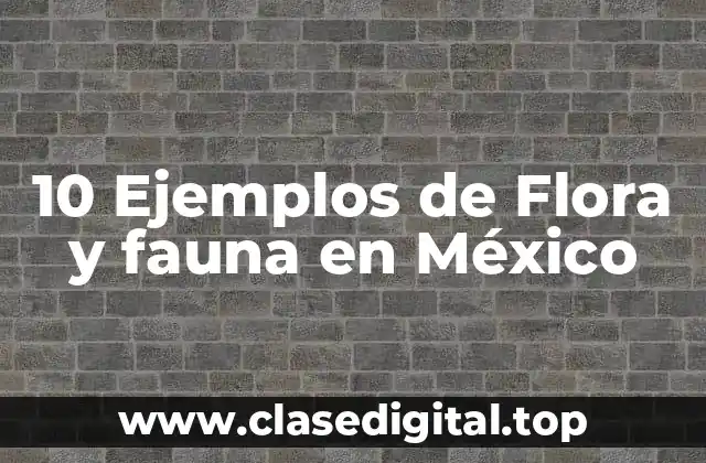 Ejemplos de flora y fauna en México
