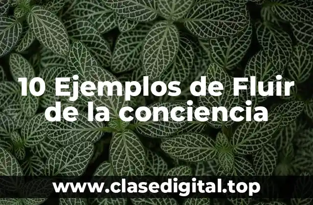 10 Ejemplos de Fluir de la conciencia