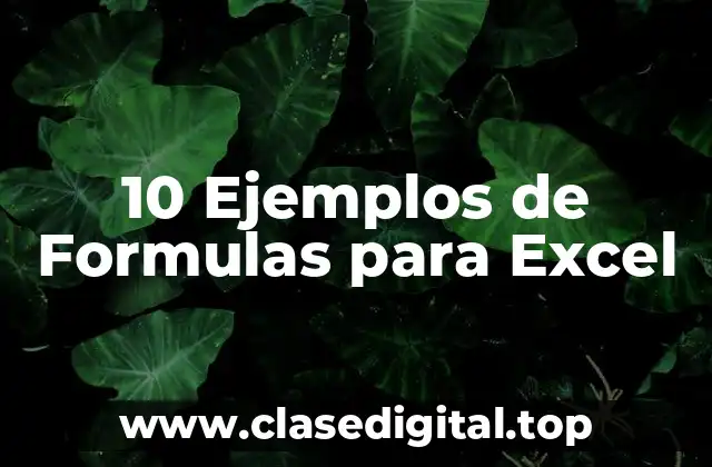 10 Ejemplos de Formulas para Excel