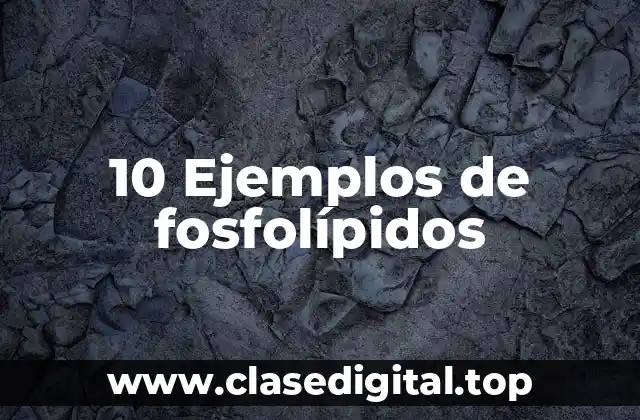 10 Ejemplos de fosfolípidos
